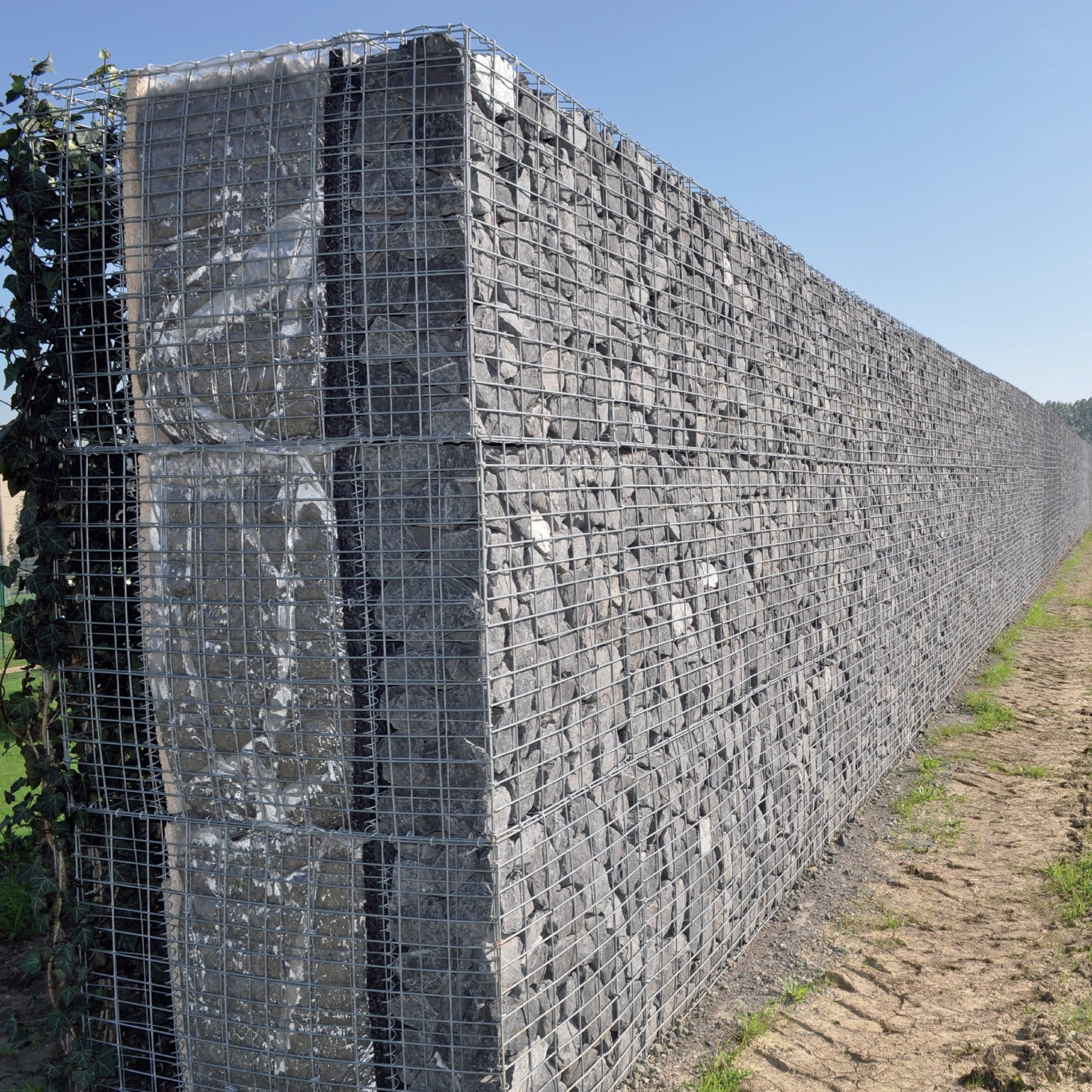 schanskorf muur met Betafence